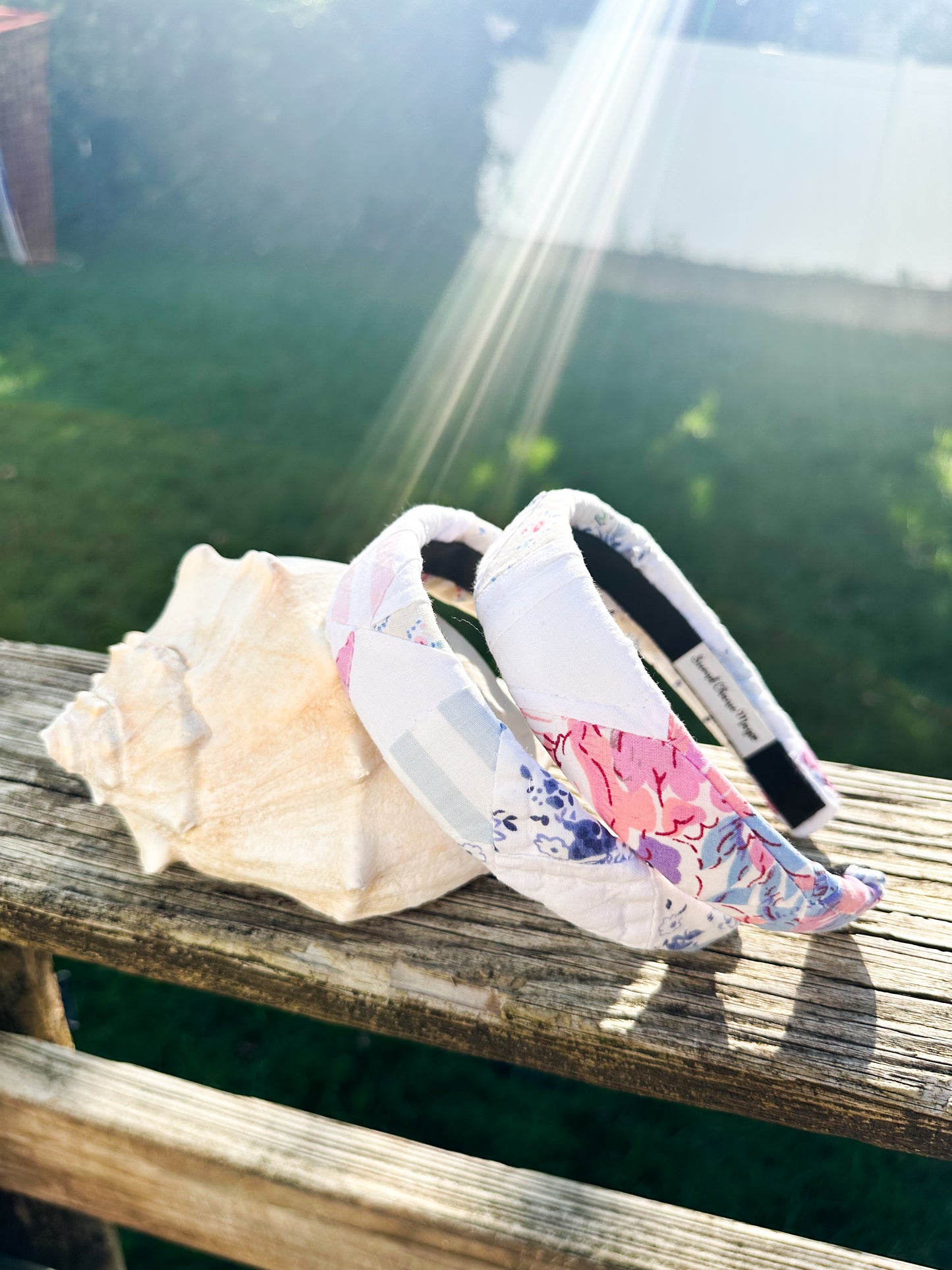 Cousin's Beach Vintage Quilt Knot or Flat Headband PREORDER