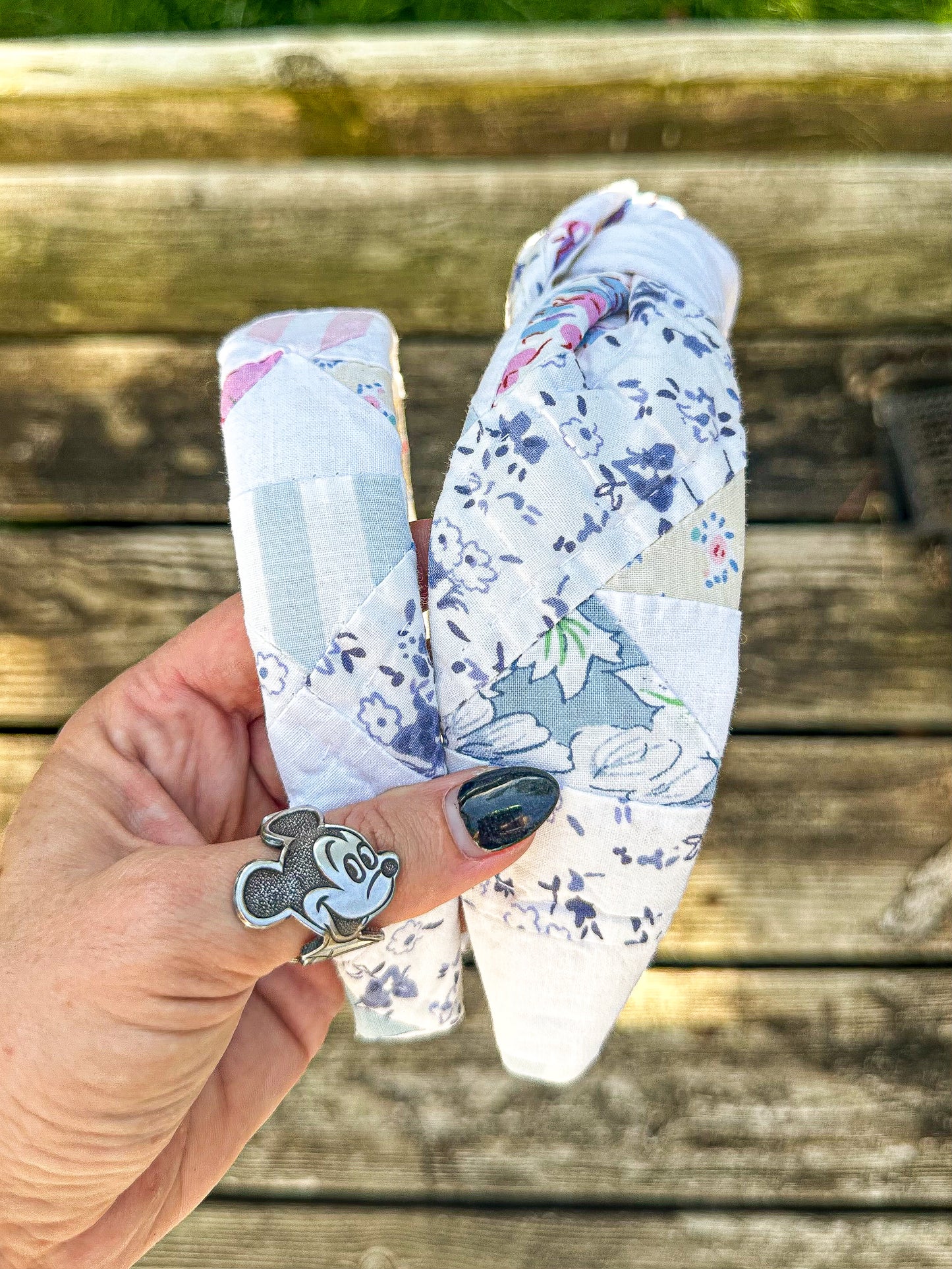Cousin's Beach Vintage Quilt Knot or Flat Headband PREORDER