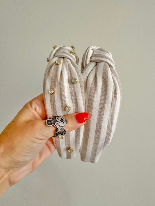 Cotton Stripe Knot Headband